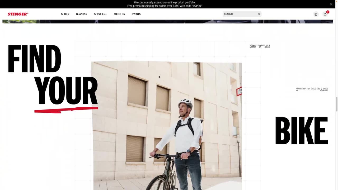 Screenshot of Stenger Bike