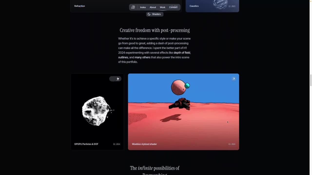 Screenshot of Maxime’s Personal Website