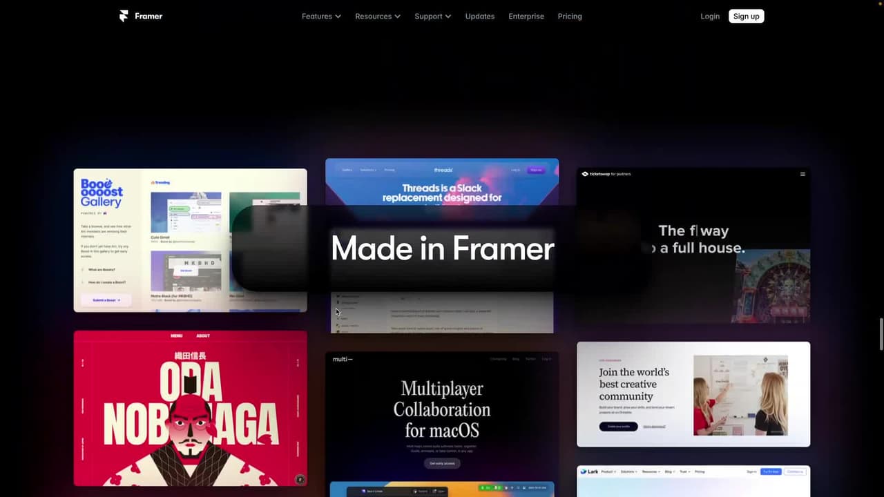 Screenshot of Framer