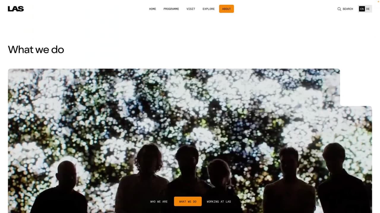 Screenshot of LAS Art Foundation