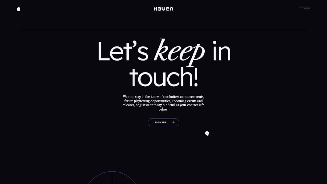Screenshot of Haven Studios