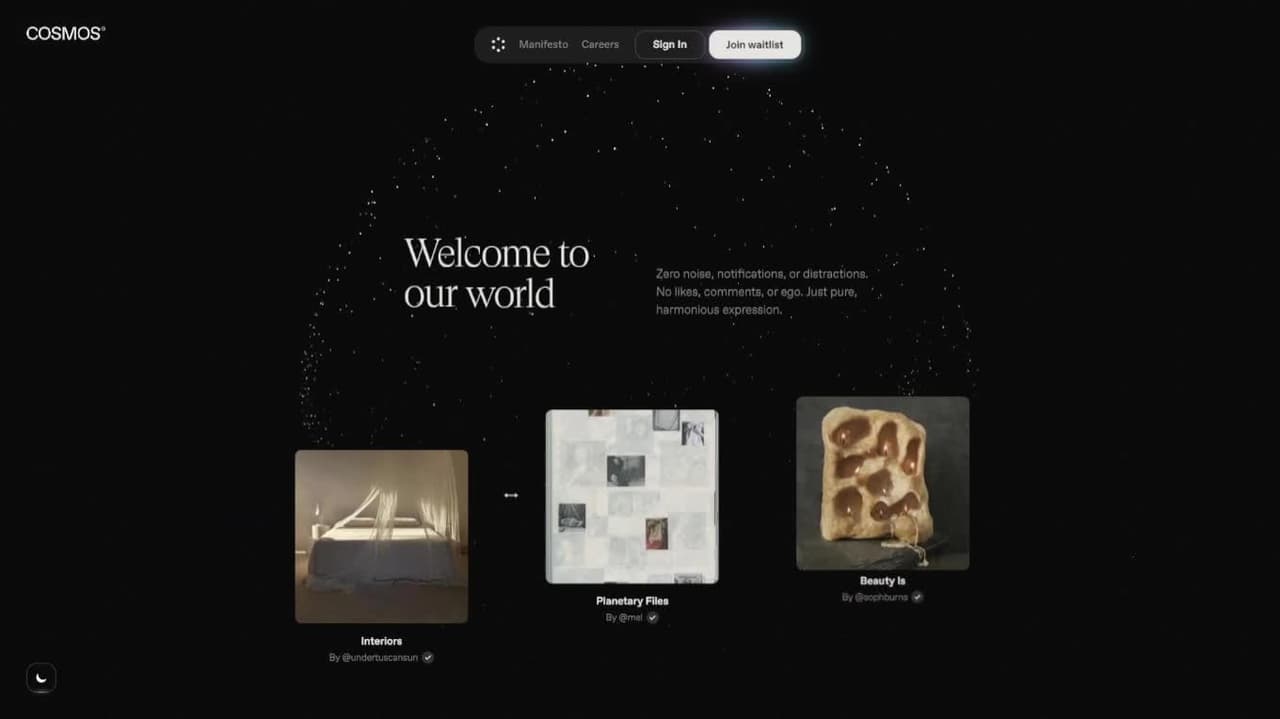 Screenshot of Cosmos