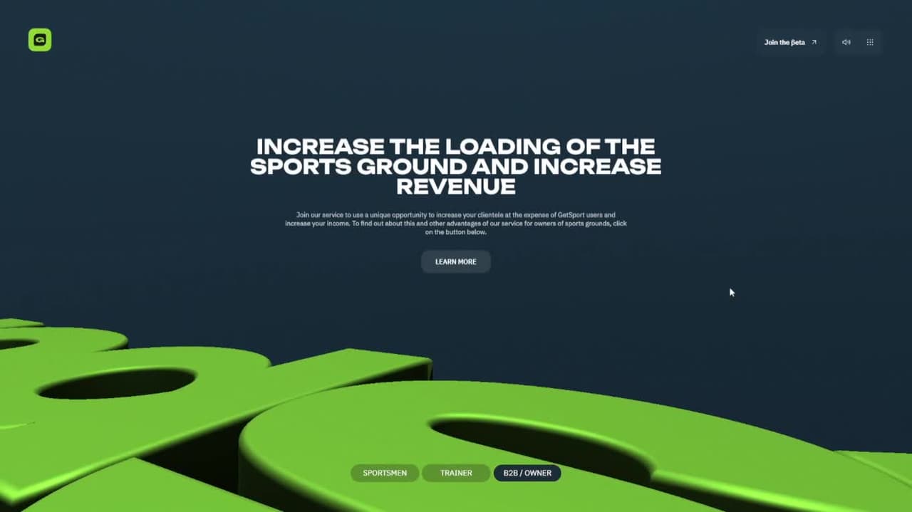 Screenshot of GetSport.io