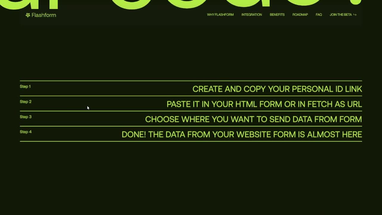 Screenshot of Flashform